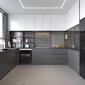 Modern Living And Dining Space Design With Open Layout White Cabinetry And Grey Flooring