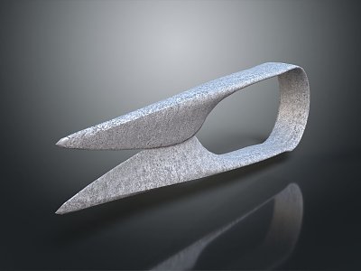 Modern scissors medical scissors 3d model