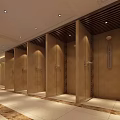 Modern SPA Sauna Interior With Beige Walls Wooden Slat Ceiling And Tiled Floor