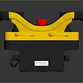 Yellow And Black Industrial Remote Control With Dual Joysticks Red Button And Control Panel 3d model