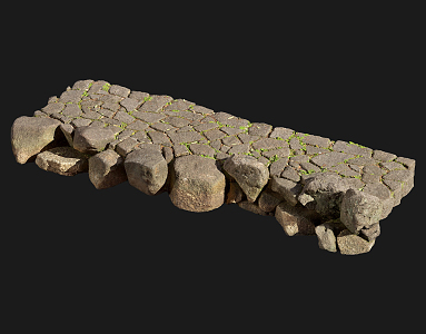 Modern Stone Road 3d model