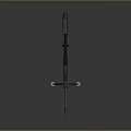 Tactical Sniper Rifle With Long Barrel Mounted Scope And Bipod Stand