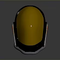 Tactical Weapon Helmet With Gold Black Decorative Pattern And Pink Circular Component