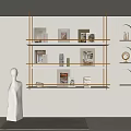 Modern Bookshelf Books 3d model