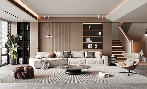 modern living room 3d model