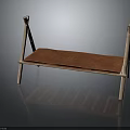 Minimalist Wooden Bench Design With Red Cushion And Simple Wooden Frame