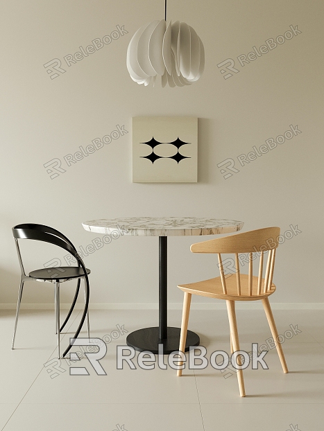 Modern leisure table and chair leisure round table model