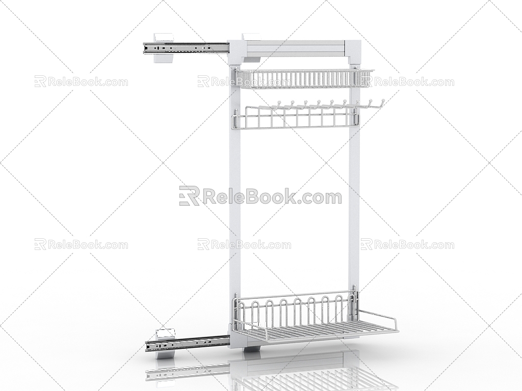 Modern Interior Storage Rack 3d model