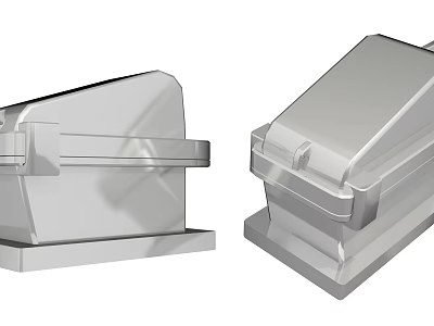 Industrial Equipment Metal Mechanical Components With 3D Rendering Design Features 3d model