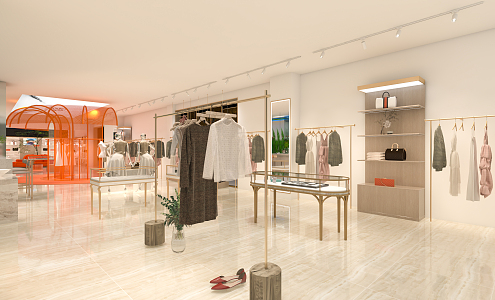 Modern Clothing Store Women's Clothing Collection Store Complex 3d model