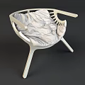 Stylish Modern Wooden Leisure Chair With Curved Armrest Gray Cushion And Ergonomic Design
