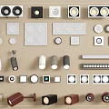 Various Styles Downlights And Spotlights In Different Colors For Home Office Use