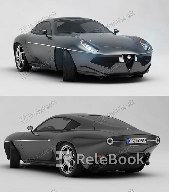 Modern car sports car concept car science fiction car future sports car model