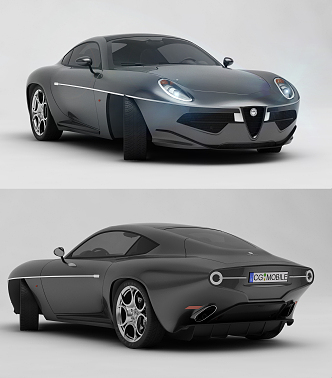 Modern car sports car concept car science fiction car future sports car 3d model