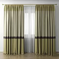 Modern Curtain Tulle Fabric Textile Cornice 3d model