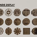 Vintage Metal Door Handles Display Assorted Intricate Patterns And Designs 3d model