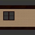 Cafe Display Model Interior With Counter Shelves Menu Board Coffee Cups And Brick Wall