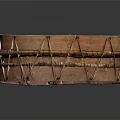 Traditional Wooden Round Musical Drum With Rope Bindings On Dark Reflective Surface