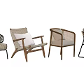 Various Stylish Outdoor Chairs with Wicker Wooden Frames and Comfortable Cushions