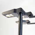 Modern Outdoor LED Street Lights With Black Pole And Adjustable Arm Design 3d model