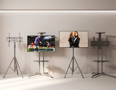 Wrought Iron TV Stands with Tripod Bases Multiple Units for Living Room TV 3d model