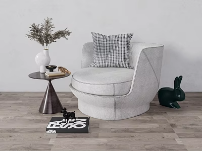 Modern Single Sofa Leisure Chair 3d model
