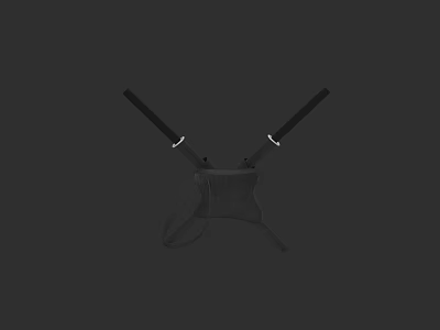 Two Traditional Japanese Katana Swords Inserted in Black Sheaths on Dark Background 3d model