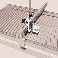 Industrial Automation Robotic Arm Machine With Metal Structure For Precision Machining On Corrugated Workbench