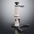 White Medical Device with Black Base Adjustable Knob Handle and U Shaped Bracket