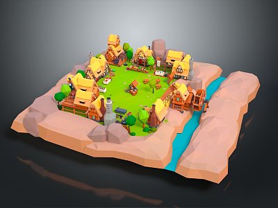 Village CG Village CG Village 3d model