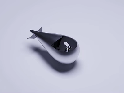 Teardrop Shaped Smart Machine With Sleek Design And Smooth Surface On White Background 3d model
