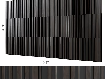Vertical Striped Wall Decor Panel With 3m Height And 6m Width 3d model