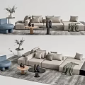 Modern Sofa Coffee Table Combination Sofa Coffee Table 3d model