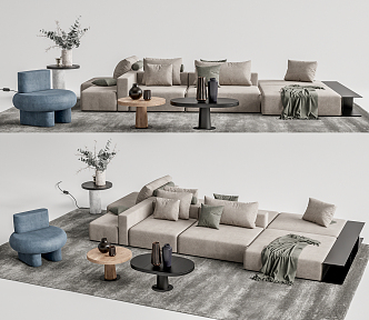 Modern Sofa Coffee Table Combination Sofa Coffee Table 3d model