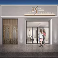 Modern Elegant Beauty Hair Salon Interior Design With White Chairs Treatment Beds And Product Shelves