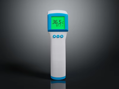 Non Contact Infrared Thermometer With Digital Display For Body Temperature Reading 3d model
