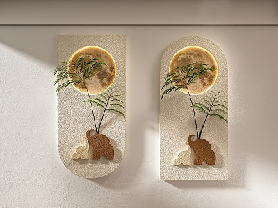 Cream wind wall decoration pendant 3d model