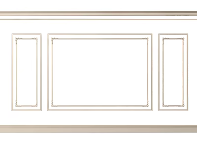 French European style plaster line plaster line carved skirting line plaster line 3d model