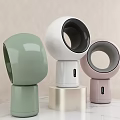 Bladeless Air Conditioning Fans in Green White Pink on Marble Table with Modern Design