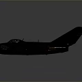 Vintage Dark Military Airplane Model With Yellow Eagle Decals On Wings And Cockpit