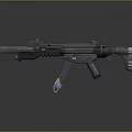 Advanced Sci Fi Weapon With Black Metal Barrel Ergonomic Grip And Tactical Design 3d model