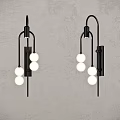 Elegant Modern Kitchen Interior Featuring Luxury Black Metal Chandelier With White Globe Lights