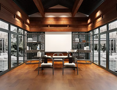 New Chinese Style Study 3d model