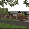Detached Villa With Landscaped Garden Stone Pathway Outdoor Lighting And Lawn