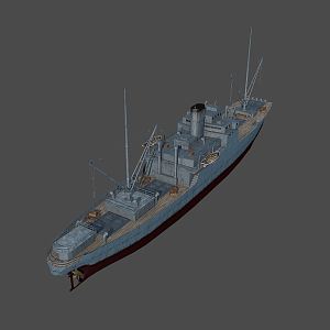 Modern Frigate Cruiser 3d model