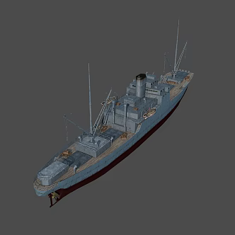 Modern Frigate Cruiser 3d model