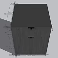 Modern Dark Wooden Storage Cabinet Design With Drawer And Double Doors