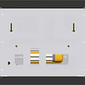 Structural Metal Frame Assembly Featuring Holes Transparent Panel And Yellow Part