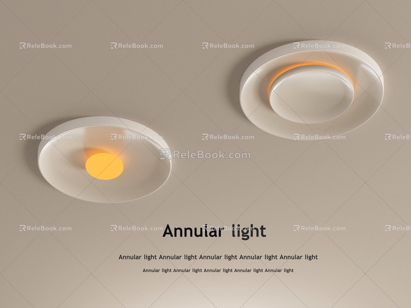 Cream wind ceiling lamp 3d model