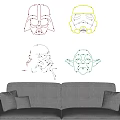 Colorful Neon Character Shaped Decorative Lights For Living Room Wall Decor
